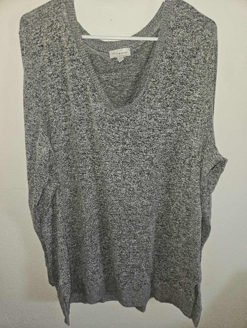 Lucky Brand Womans Long Sleeve Gray Top Size Xxl